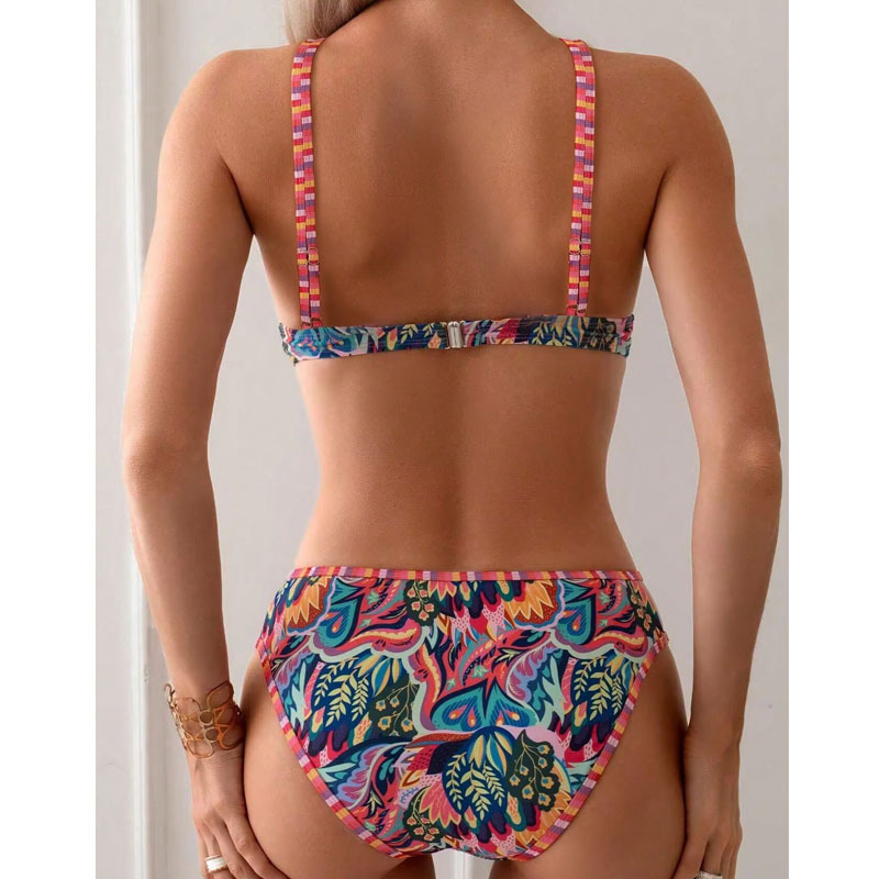 Women's Floral 2 Pieces Set Bikinis Swimwear display picture 2