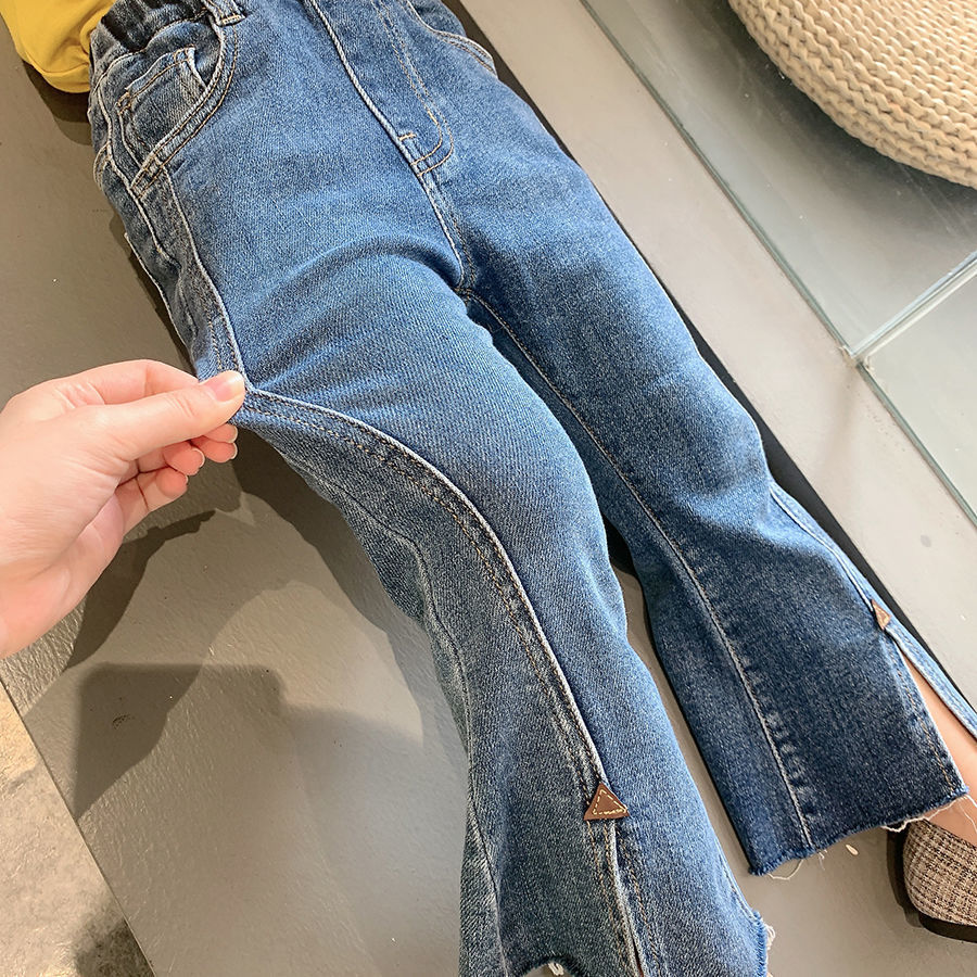 2026 primavera y otoño nuevos jeans de chicas extranjeras para bebés pantalones largos para niños coreanos image 3