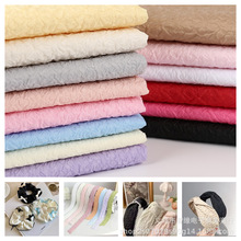 厂家现货立体菊花压花泡泡面料鲜花包材箱包饰品双层起泡布复合布