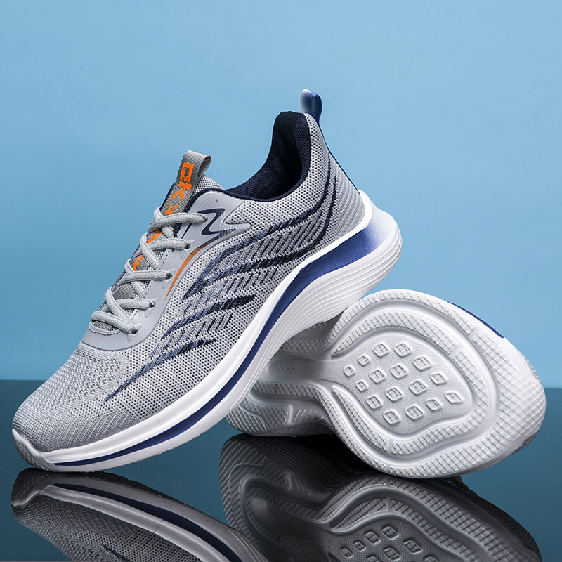 Zapatillas deportivas para hombre, primavera 2025, tejido de malla transpirable, antideslizantes, para exteriores, para correr, transpirables y cómodas