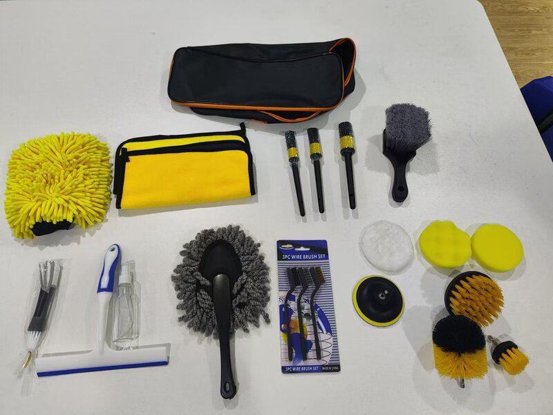 アマゾン热い贩売电気ドリルブラシ20ピースセットDrillBrush车のクリーニング洗车ツールpp黄色|undefined