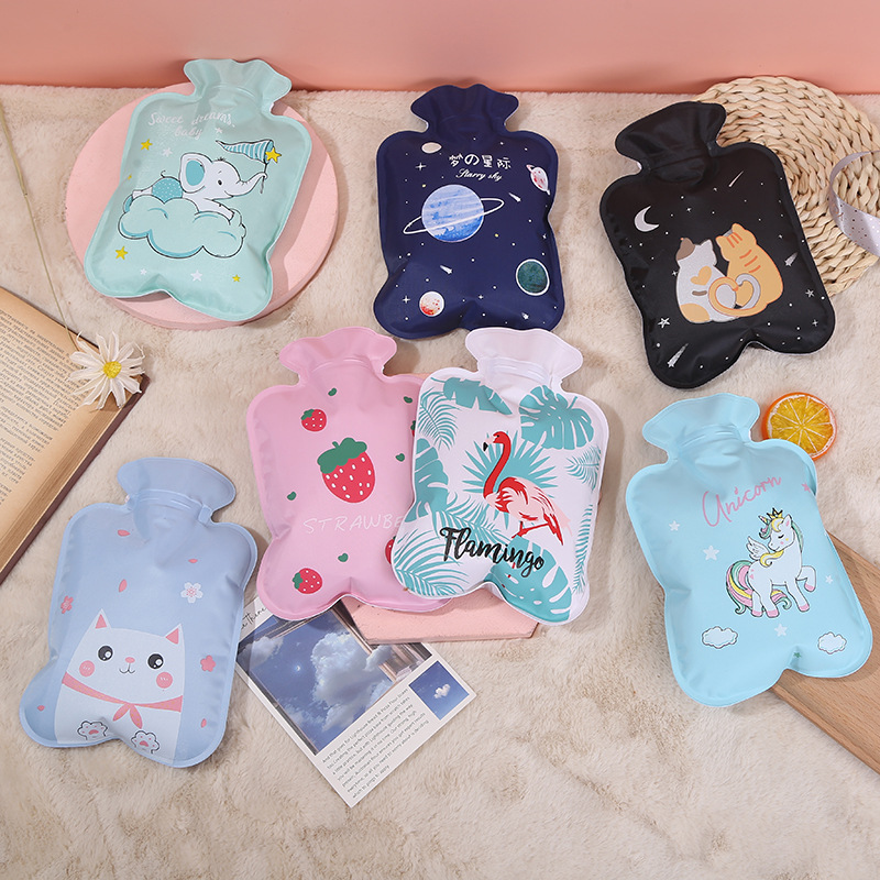 新款植绒热水袋卡通学生携带注水暖手袋防爆暖手宝logo广告批发