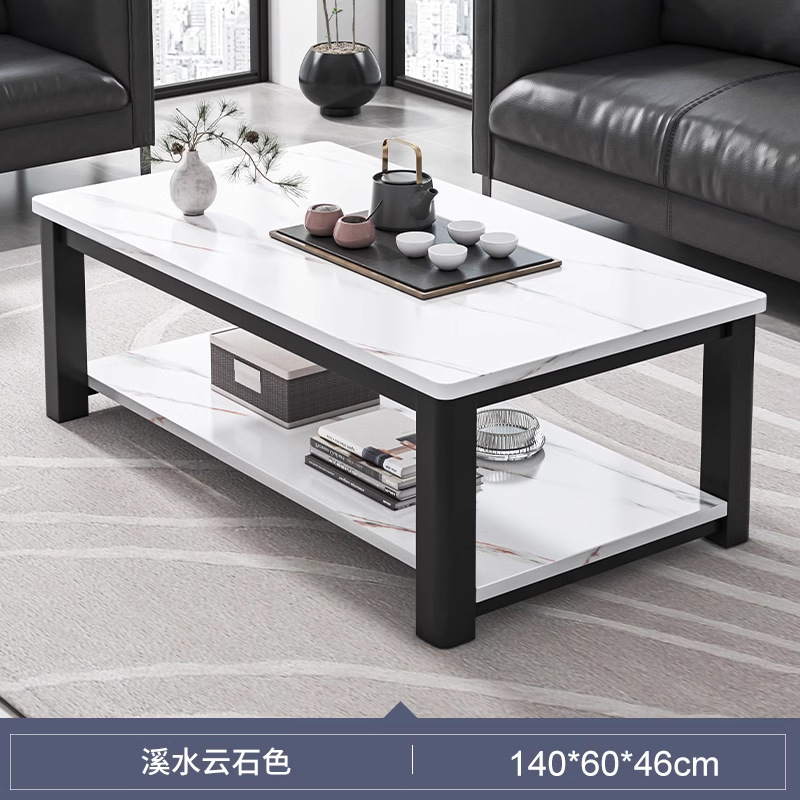 Sala de estar, mesa de centro para el hogar, mesa de té de vidrio templado, mesa de té minimalista, mesa de centro pequeña, moderna y sencilla, casa de alquiler