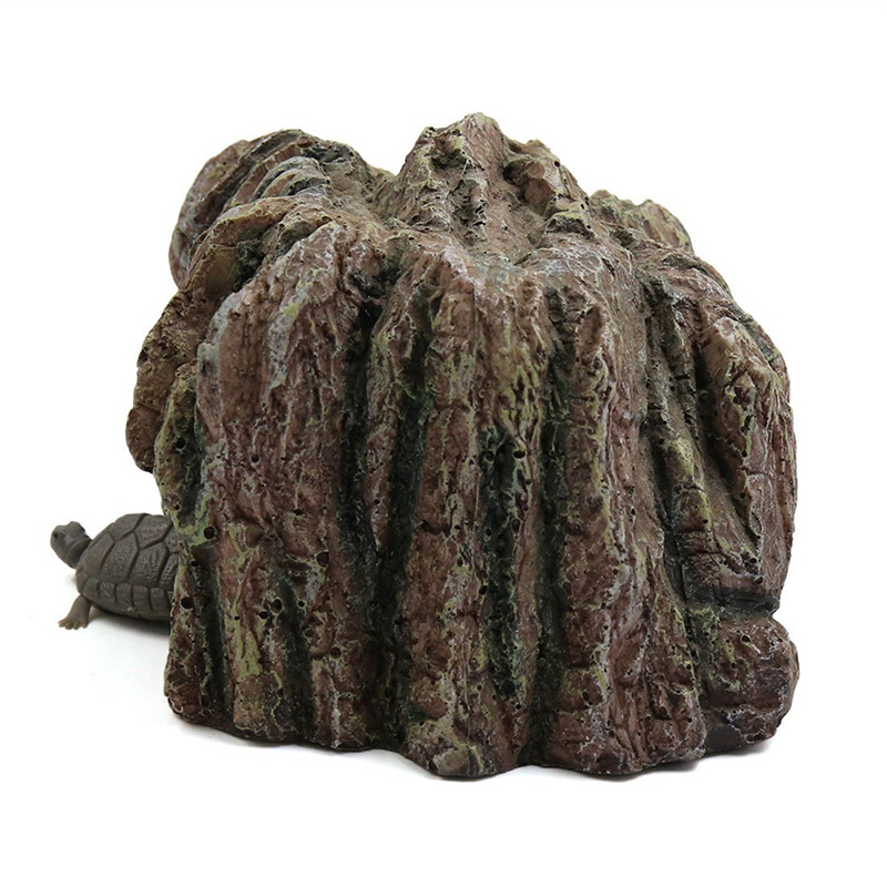 Mascotas trepadoras, refugio de rocas, suministros de casa, lagarto, animal, cueva de piedra, artesanías de resina oculta, tortuga, terraza, cueva de tortuga