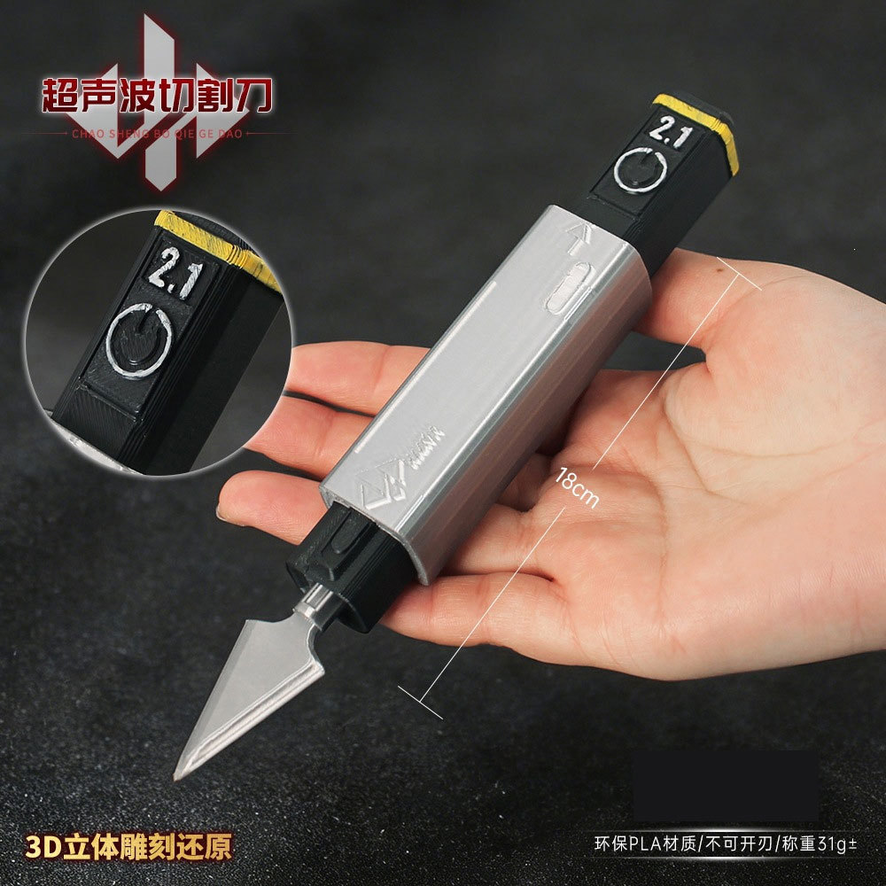 3D Printed Delta Force Action Figure Model Ornament, Gold Circuit Board Style Gaming Peripheral Desktop Decoration