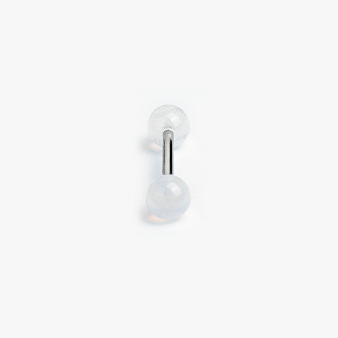 7-Color Polarized Cat Eye Gradient Tongue Piercing Fine Glitter Acrylic Titanium Steel External Thread Barbell detail image 16
