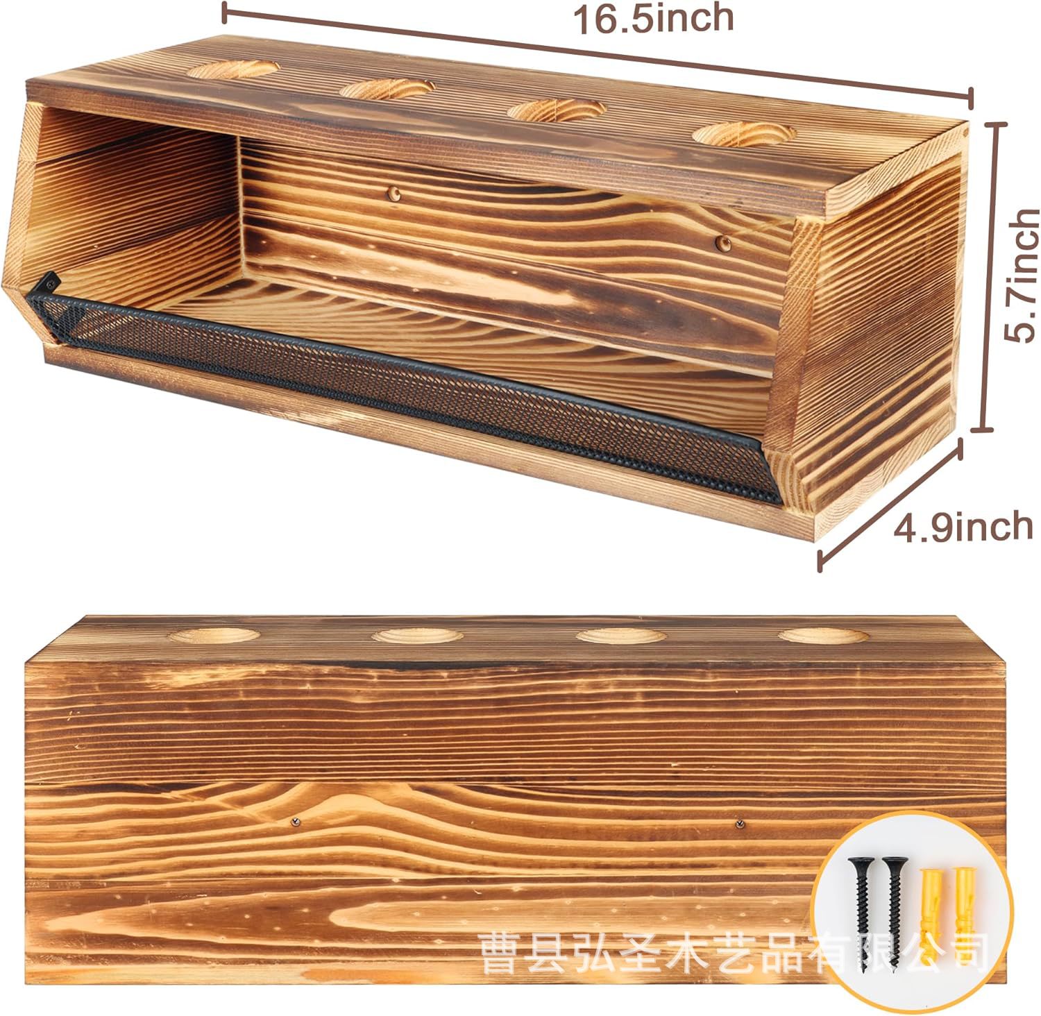 Estante de almacenamiento de raquetas de tenis de mesa de pared de madera maciza Estante de almacenamiento de 4 compartimientos con estante de almacenamiento de caja de almacenamiento de tenis de mesa