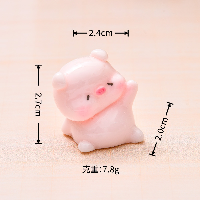 マイクロ風景クリエイティブかわいい豚人形装飾品ドールハウス DIY 装飾アクセサリーデスクトップ装飾品卸売|undefined
