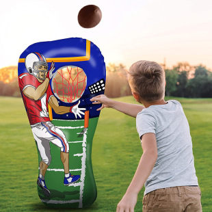 Inflatable Tennis Tumbler Rugby Throwing Children's Toy Outdoor Grass Ring Game Inflatable Pvc Doll