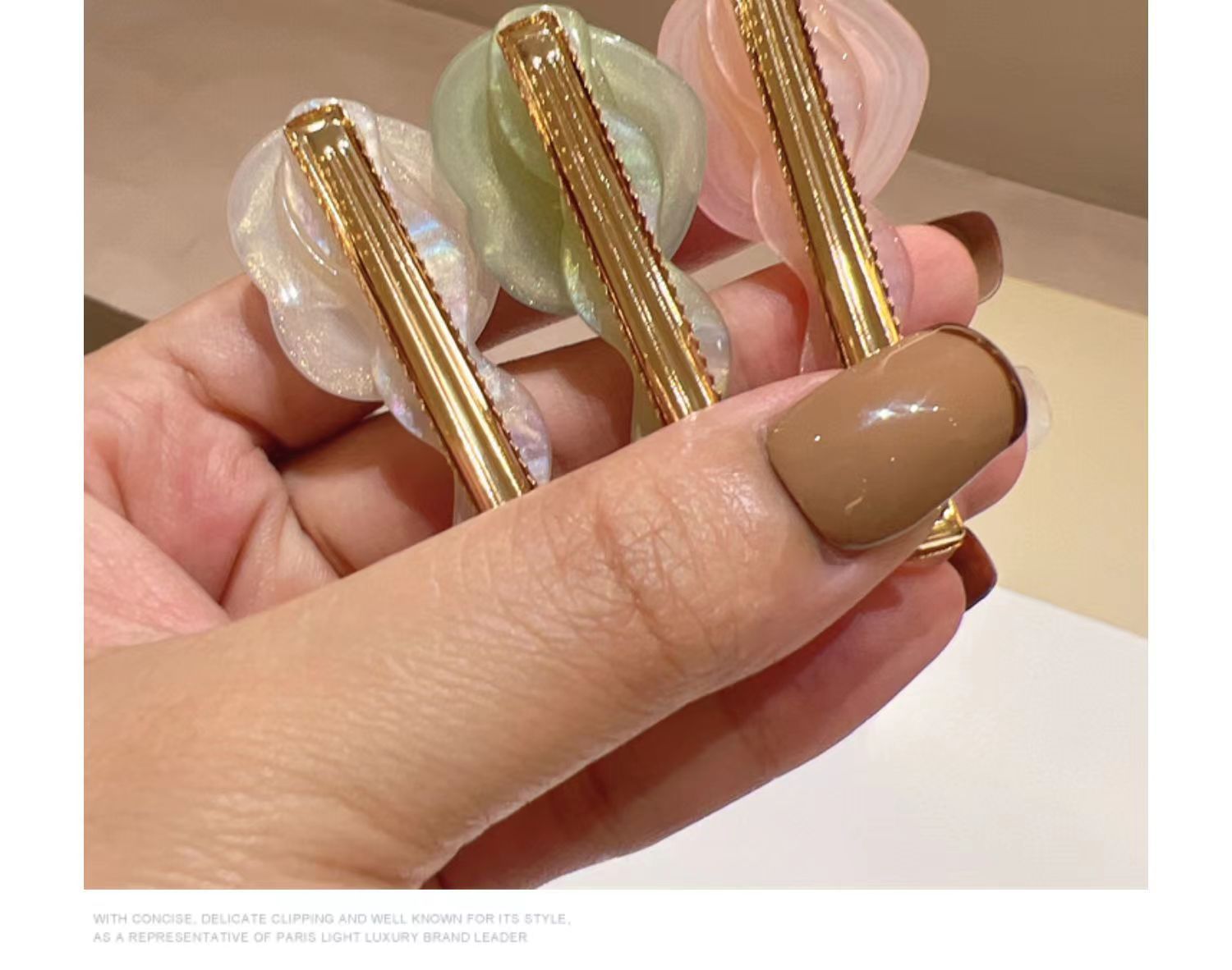 Pearlescent Love Hair Clip