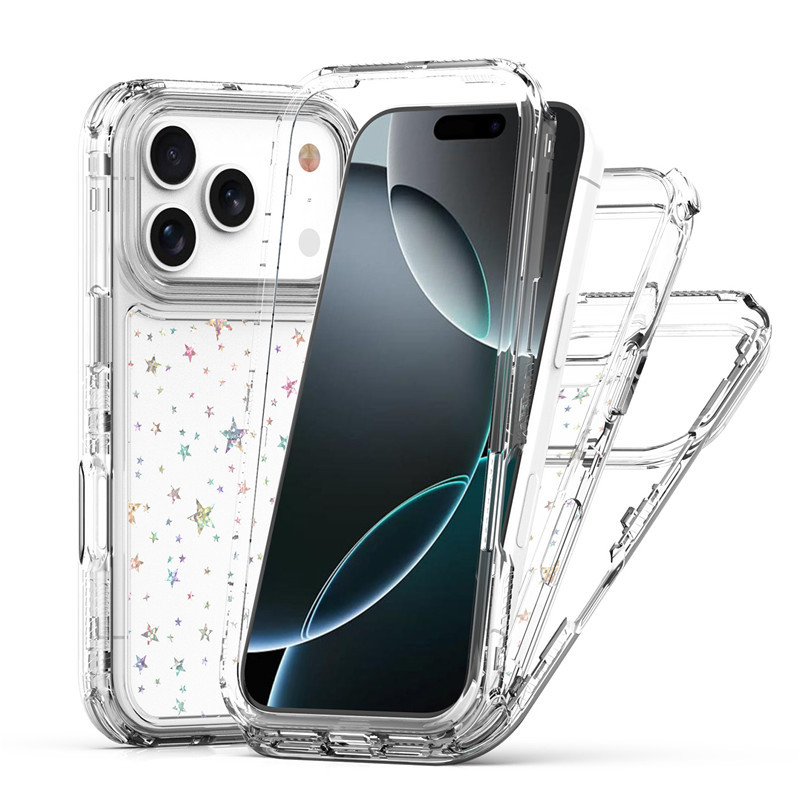 新款使用iPhone17 Pro Max透明手机壳XS Max炫影亚克力四角防摔壳