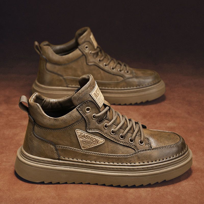 2026 Spring New High-Top Martin Boots for Men, Trendy Versatile Thick-Soled Casual Leather Shoes, Work-Style Sneakers, Trendy Shoes for Men 2026 Spring New High-Top Martin Boots for Men, Trendy Versatile Thick-Soled Casual Leather Shoes, Work-Style Sneakers, Trendy Shoes for Men