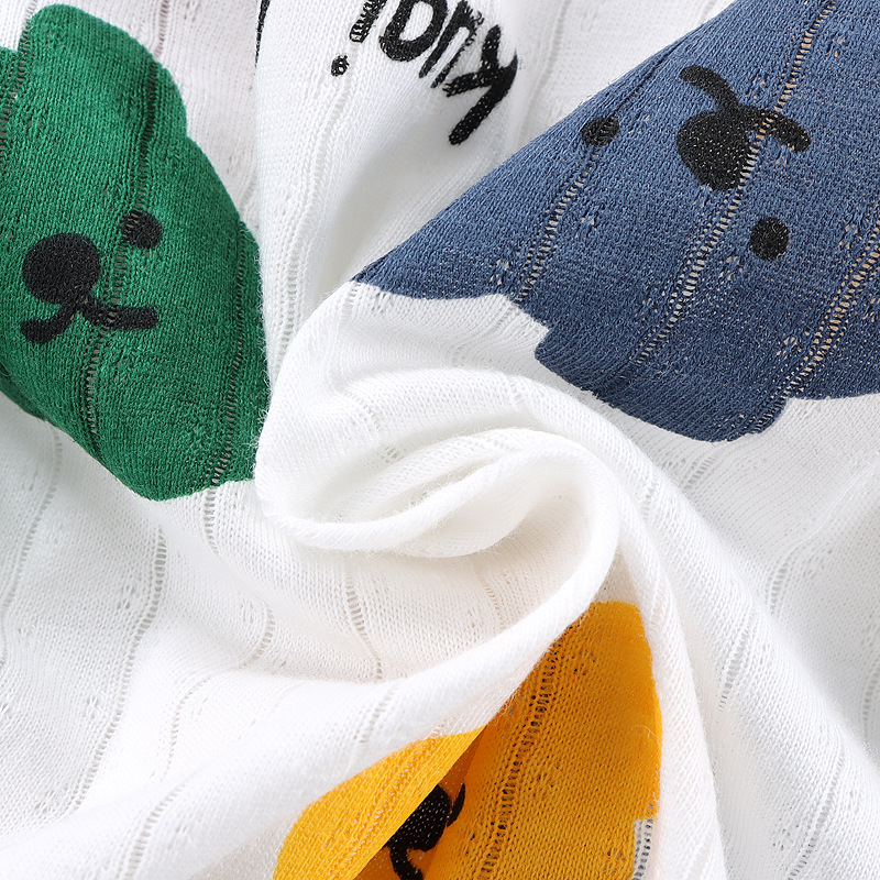 Conjunto de pijama para uso doméstico, ropa de algodón puro para aire acondicionado para niños y niñas, ropa de verano fina de manga corta para bebés y niños pequeños.