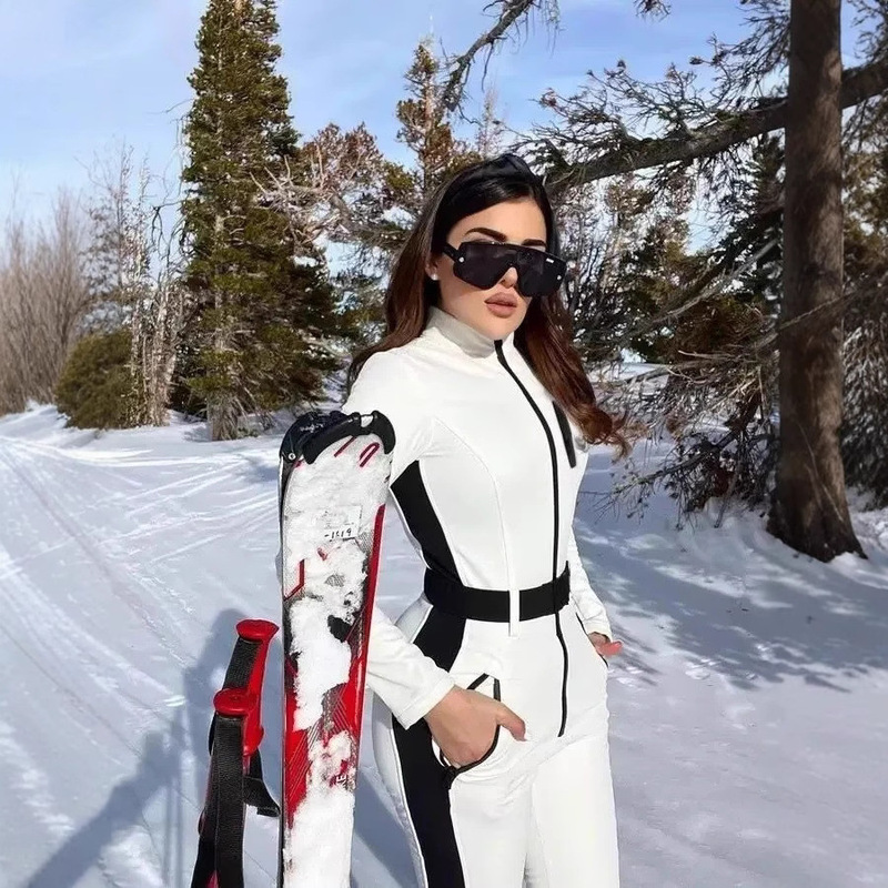 European and American Women's Clothing 2025 Spring New Ski Jumpsuit Series Waterproof and Warm Suit for Women with a Light Luxury and High-End Feel European and American Women's Clothing 2025 Spring New Ski Jumpsuit Series Waterproof and Warm Suit for Women with a Light Luxury and High-End Feel