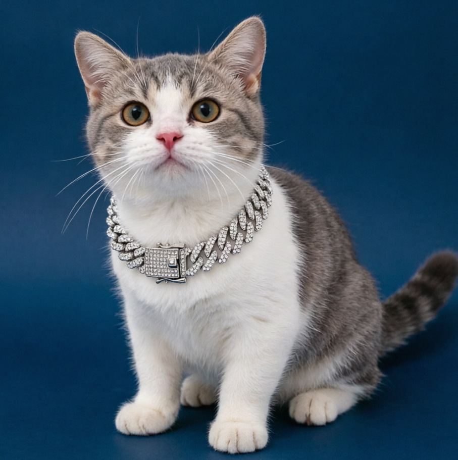Europa y los Estados Unidos Hip-Hop accesorios cadena de diamantes cubana moda accesorios de mascotas universales al por mayor Amazon exclusiva