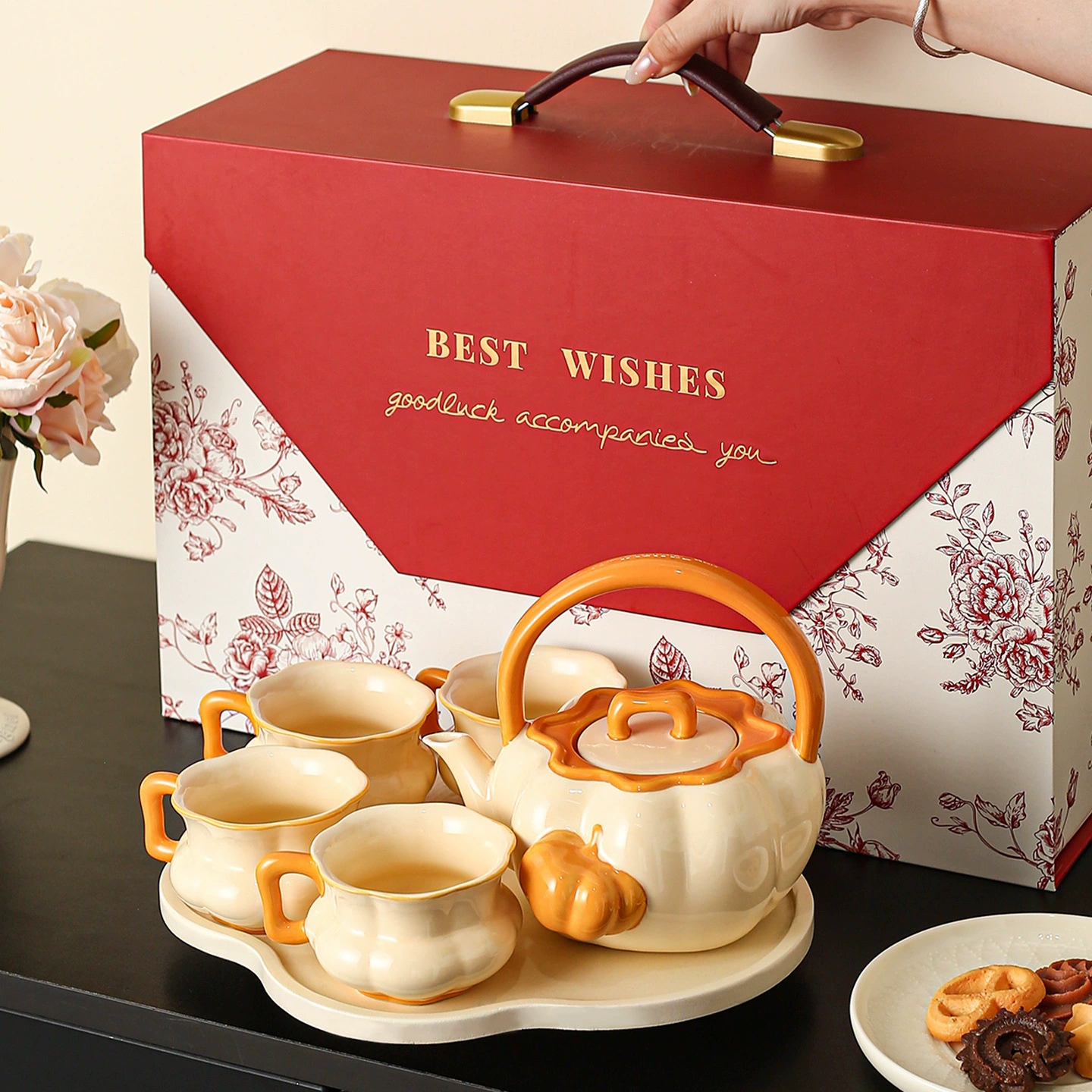Cute ceramic set, afternoon tea, teapot, high quality gift box