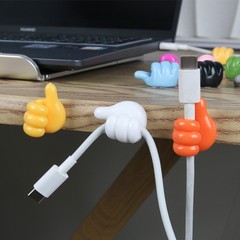 親指フックハブクリエイティブかわいいデータケーブル収納固定ハブデスクトップ整理親指フック