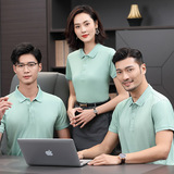 Хлопковая футболка polo для работы, короткий рукав, с услугой печати логотипа, с вышивкой