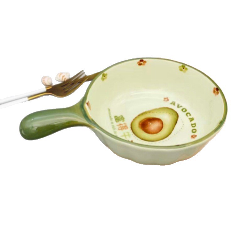 Fruit family mango cuenco esmaltado color red resistente a altas temperaturas cuenco de cerámica cuenco de arroz doméstico de alto valor facial cuenco de sopa de postre