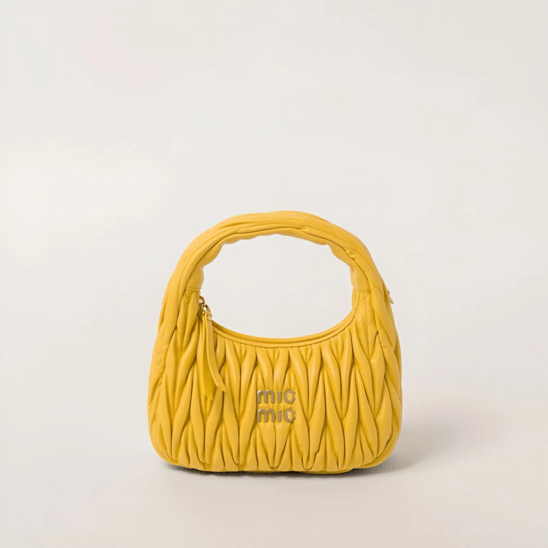 在庫あり miu ボウリングバッグ レディース テクスチャー ホーボー プリーツ クレセントバッグ ポータブル バゲットバッグ 脇バッグ クラウドバッグ|undefined