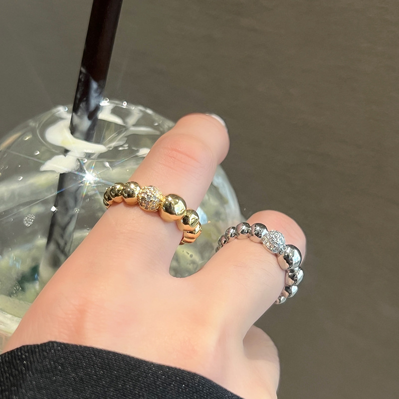 Simple Style Geometric Silver Plated Plating Open Ring