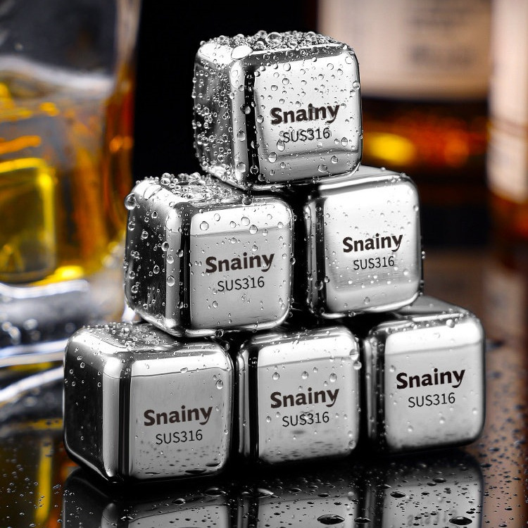 Food-grade 316 stainless steel ice cubes, whiskey ice balls, metal ice stones, 304 household small ice stones