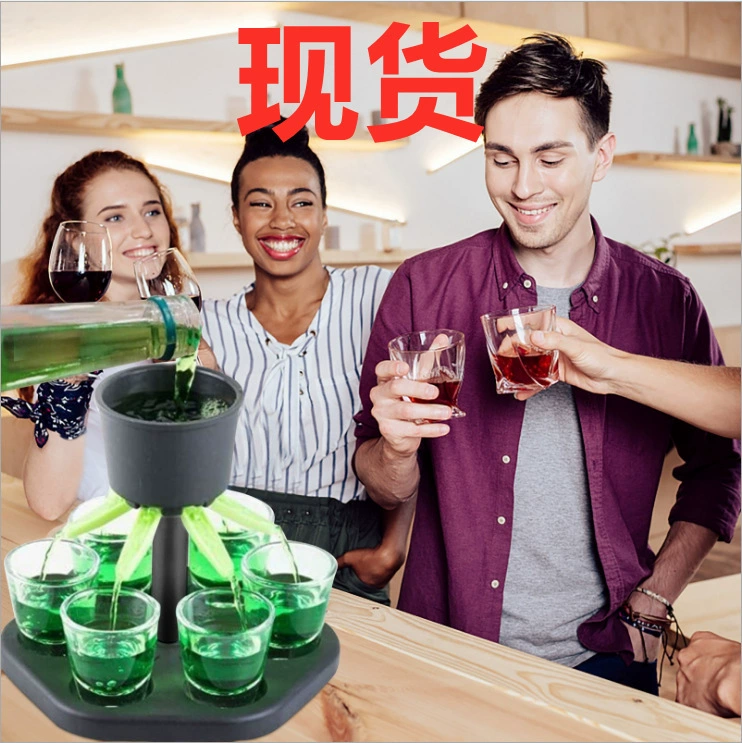 Набор для подачи вина: шестигранный диспенсер для вина, подставка для бокалов, инструмент для розлива вина на вечеринках