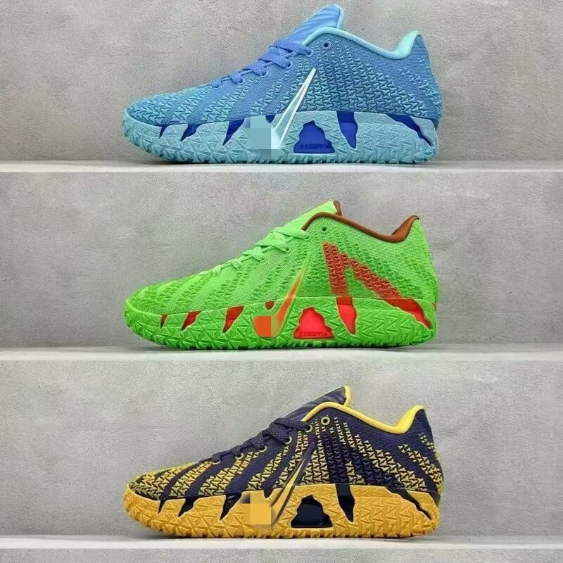 Putian Ja Morant 3 Basketball Shoes Blue and Yellow Fashion Trendy Shoes Couple Shoes Breathable Supportive Lightweight Sports Shoes