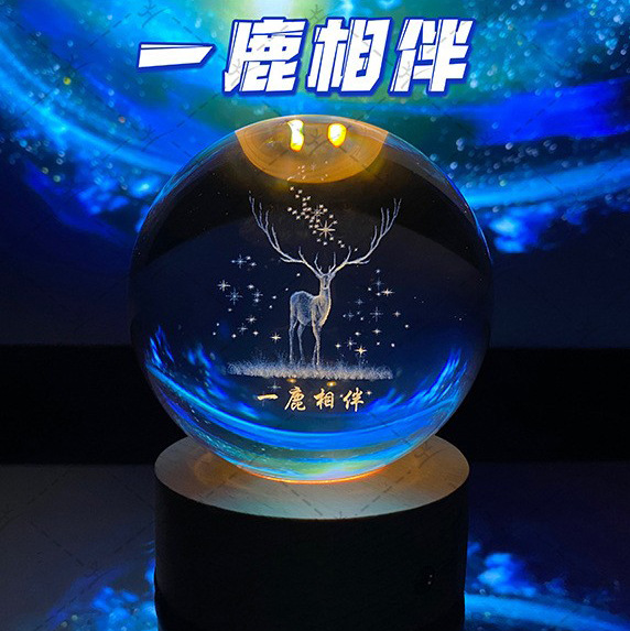 Creativo 3D Spaceman bola de cristal caja música base luminosa escritorio decoración del hogar pareja regalo cumpleaños será vendido