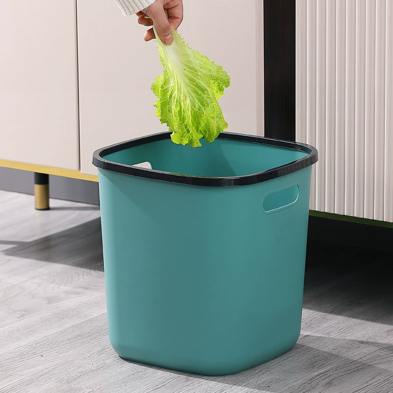 Creative plastic capacious garbage can for living room