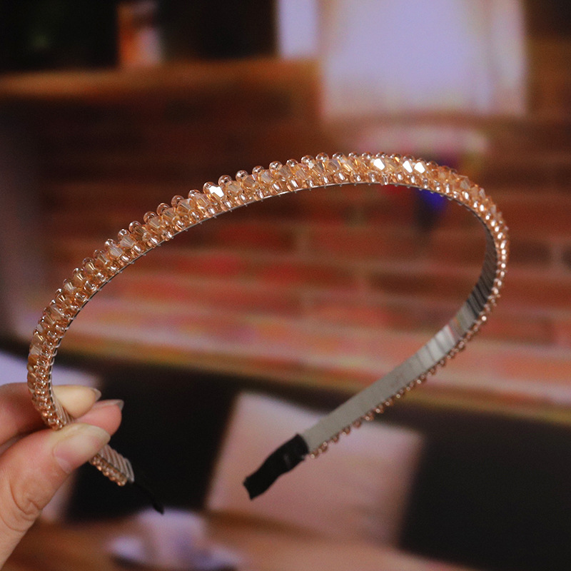 Rhinestone Material Colorful Pattern Retro Colorful Rhinestone Artificial Crystal Hair Band