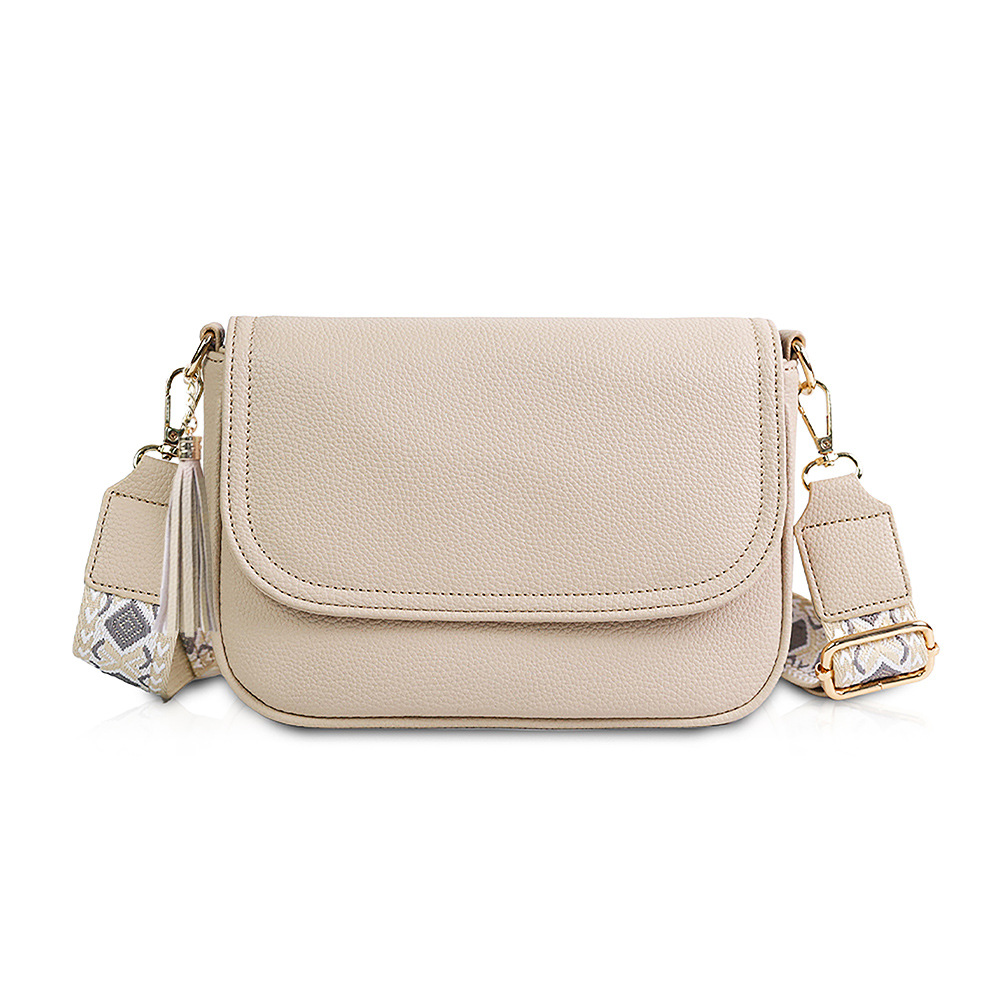 Casual Occasion Pu Leather Material Women's Medium Pu Leather Solid Color Classic Style Square Flip Cover Square Bag