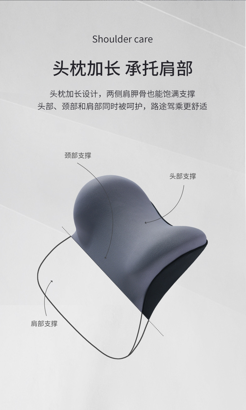 Latex Car Headrest Cushion Seat Universal Neck Pillow Lumbar Support