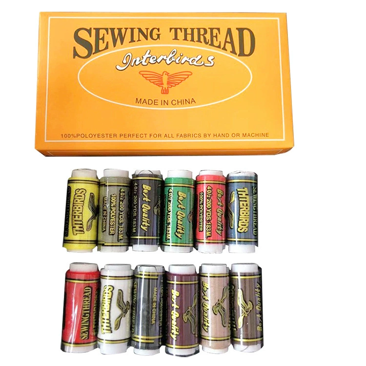 Бытовая 12 цветов в штучной упаковке маленький рулон ниток швейная одежда шитье вышитая завязка в цветной упаковке Ручное шитье