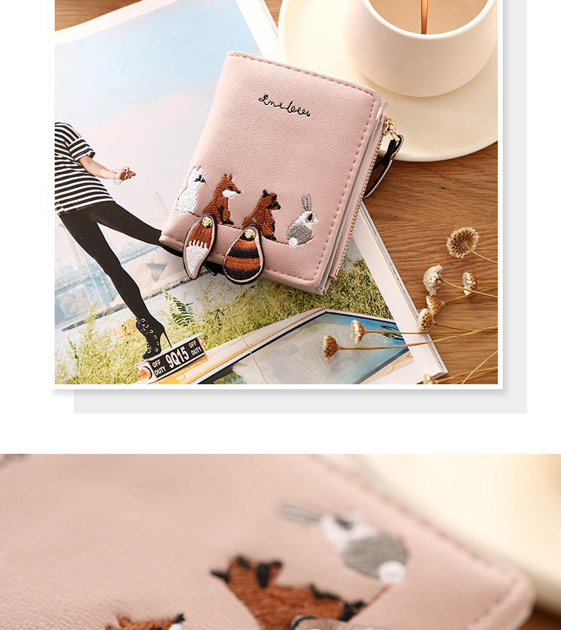 Fashion Style Fashion Animal Square Zipper Buckle Small Wallet