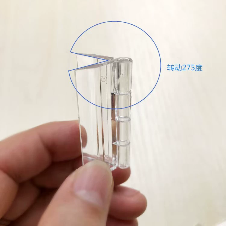 Hole-punched hinge leaf turnover ruffled cabinet door hinge transparent self-adhesive no-lock cabinet plastic wardrobe door acrylic