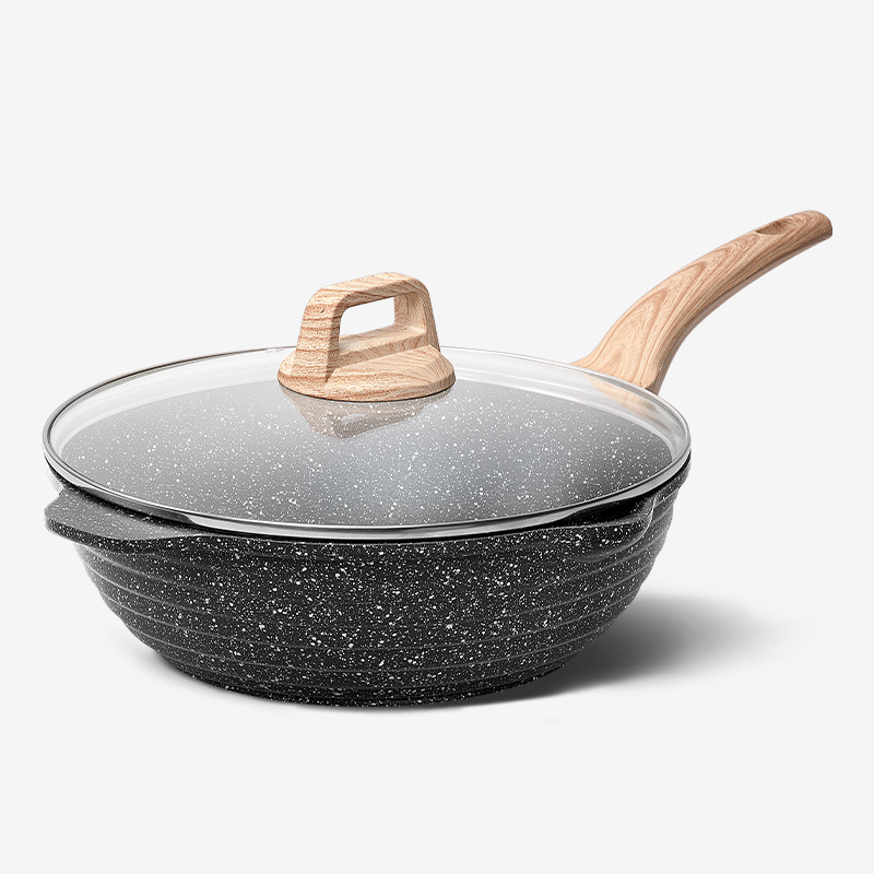 Cooker Dato 'Real Rice Stone Anti-adherent Hot Pot Pressed Hot Pot Household Hot Pot Electromagnetic Gas Cooker Applicable Pan