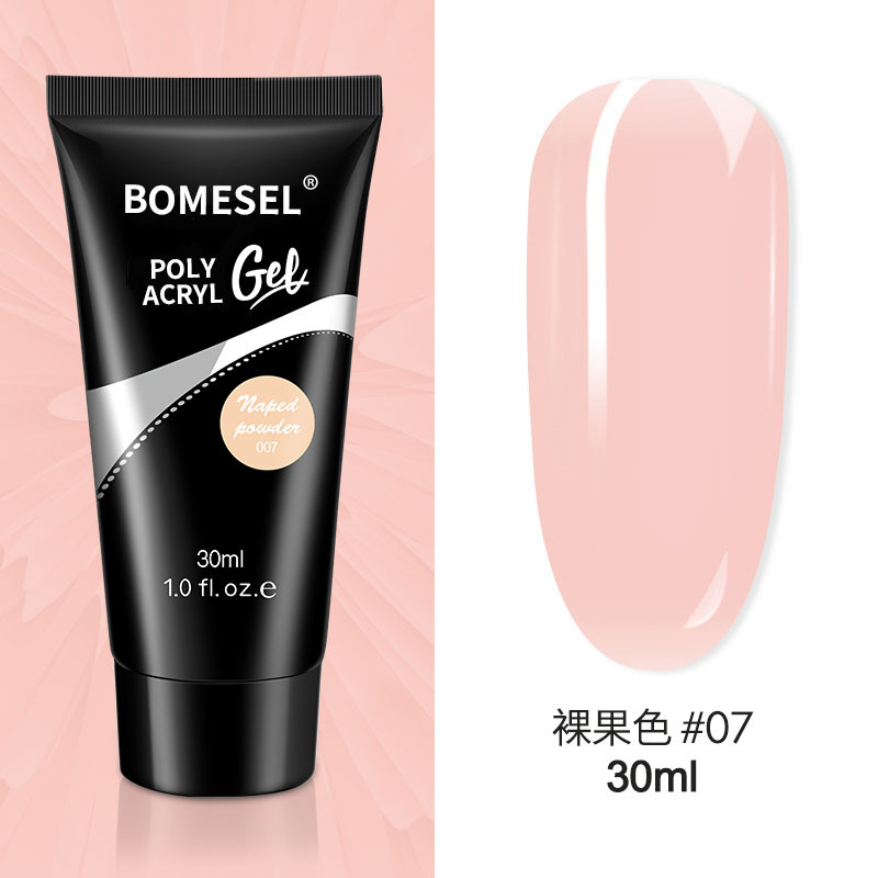 Explosión de uñas de color desnudo de cristal extensión de uñas sin papel modelo de extensión rápida 15ML 30ML