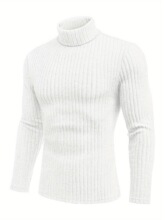 K 69107 Men's slim ribbed turtleneck sweater ��ʿ�����_�y��