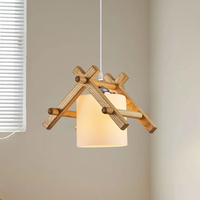 Estilo chino pequeño araña dormitorio madera maciza creativo restaurante japonés yoga estudio sushi restaurante pasillo balcón lámparas