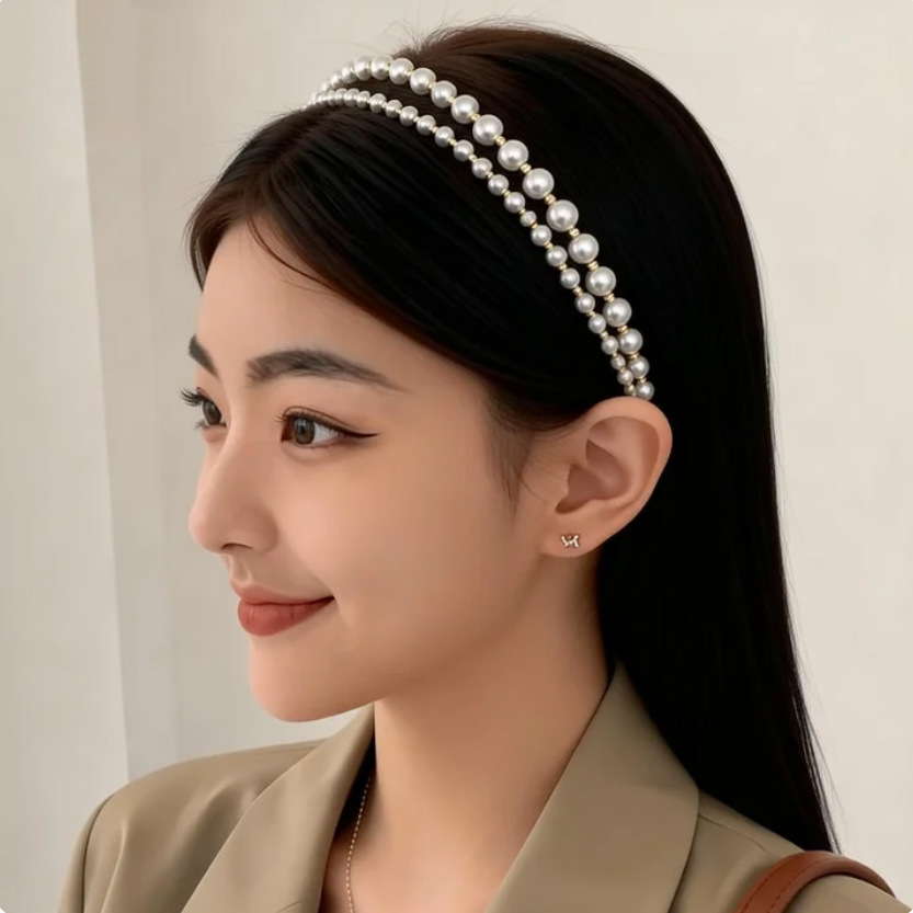 Nueva perla diadema femenina Corea del Sur Internet celebridad diadema todo partido horquilla femenina simple temperamento presión clip de pelo tocado al por mayor