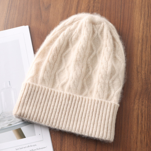 Diamond Cashmere Hat Autumn/Winter Unisex Knitted Wool Yarn Pull-over Ear Cover Headscarf Cold-resistant Windproof Thick Warm