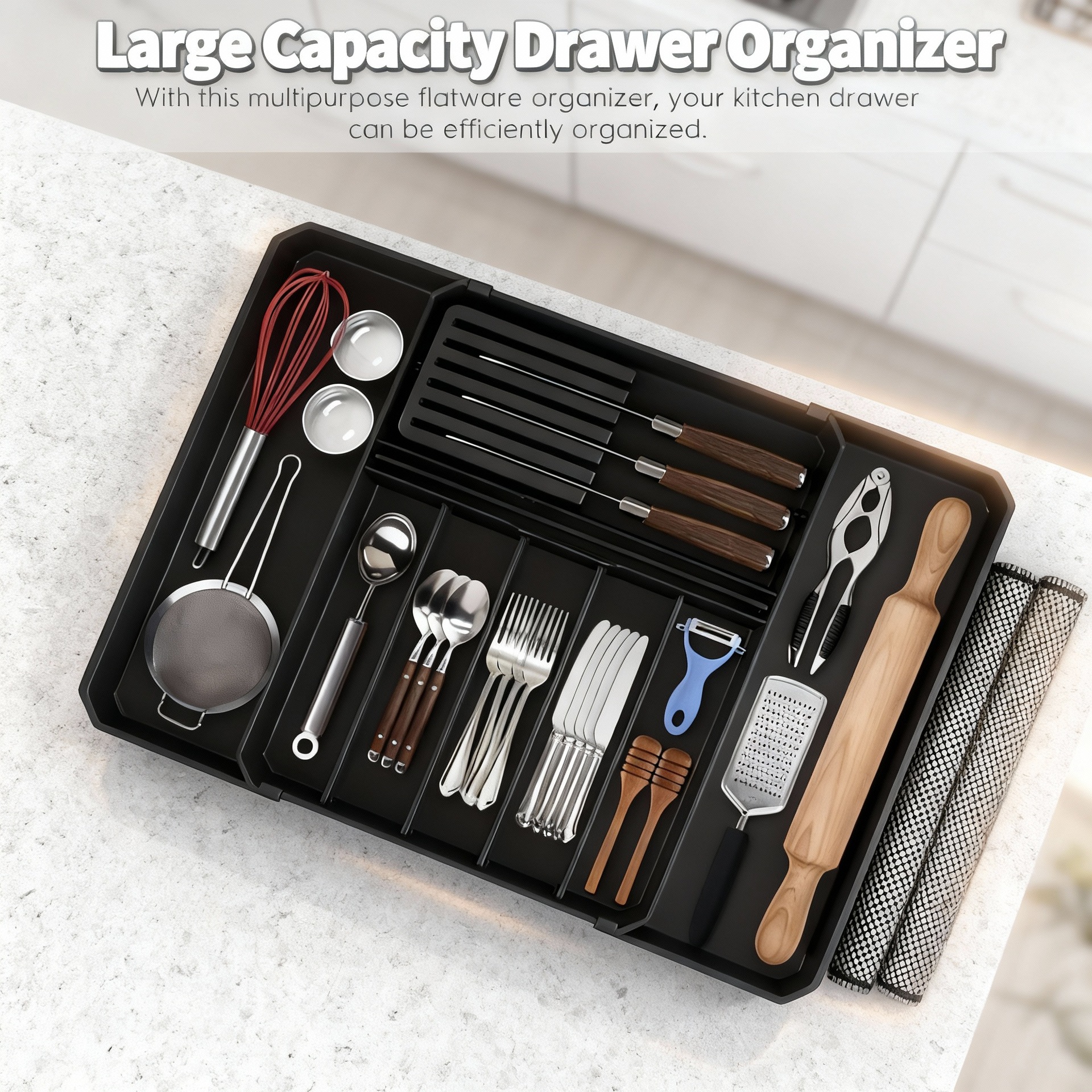 Knife and Fork Storage Box 6-Piece Set Cross-Border Ready Stock Pp Compartmentalized