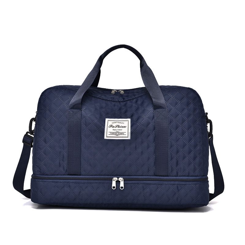 Bolsa de ejercicios cuadrilátero de diamante separación seca y húmeda bolsa de viaje deportiva bolsa de mano bolsa de ejercicios de gran capacidad bolsa de ocio para mujeres
