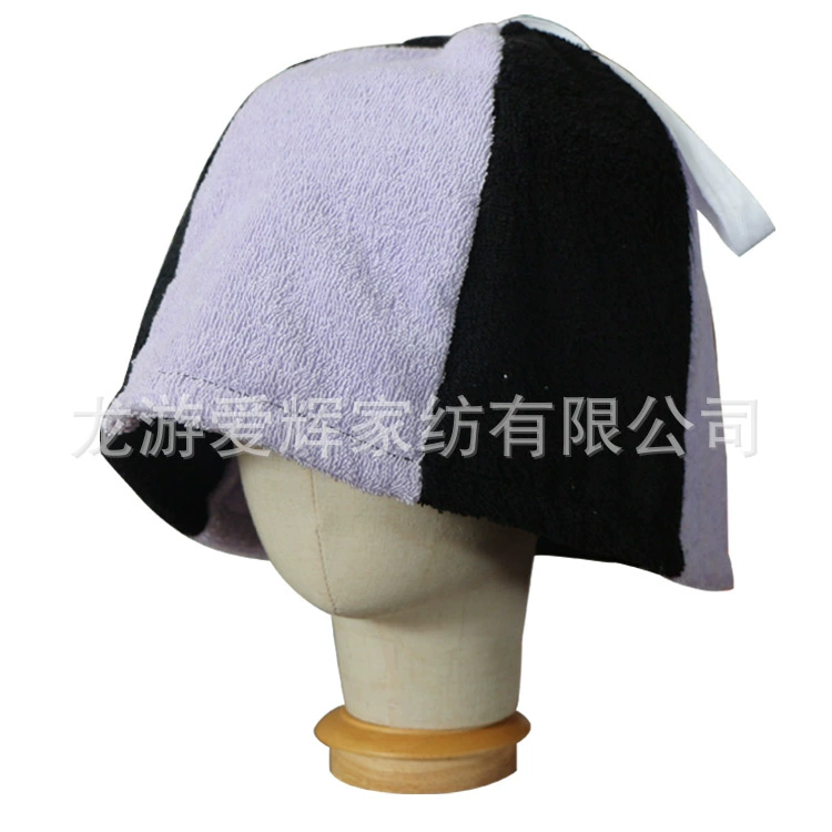 Хлопок полотенце сауна шапка шерстяная ткань сауна шапка японская сауна шапка