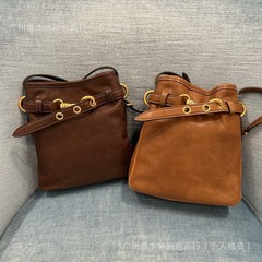 跨境外单Aventure双M羊皮福袋mini水桶包小众百搭休闲斜挎包女包