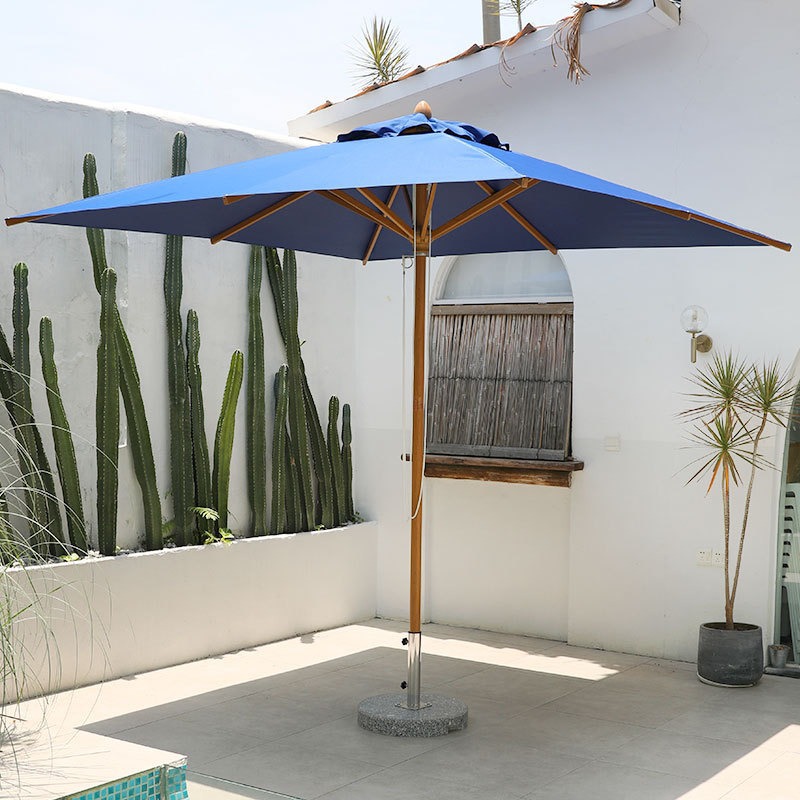 户外木伞硬实木制沙滩伞休闲庭院装饰花园古风48大中柱木杆遮阳伞