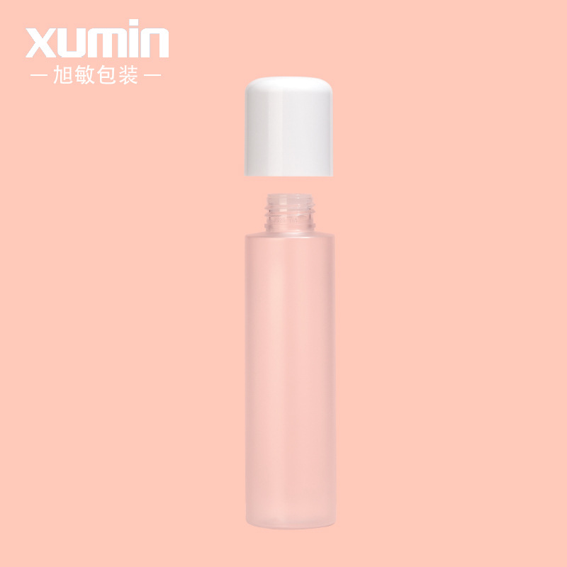 Xumin venta al por mayor tapa superior redonda blanca PET set botella 100mL botella de loción esmerilada 50g botella de crema 30 botella cuentagotas