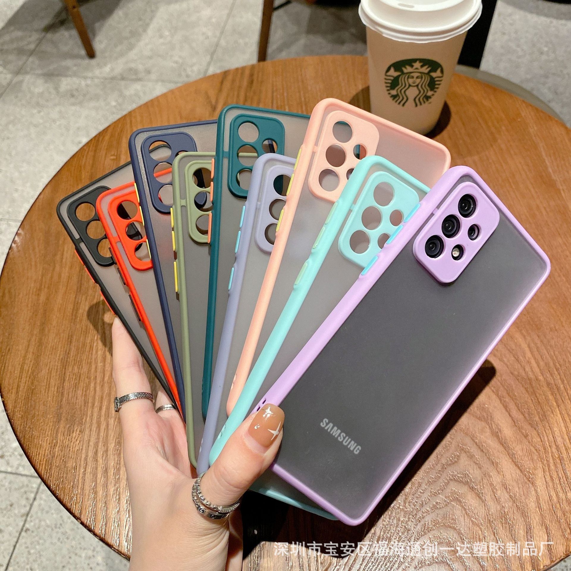 Suitable for Samsung A72 Mobile Phone Case Fine Hole Eagle Eye A52 Skin Feel A02S Phantom All-Inclusive Anti-Fall Protective Cover