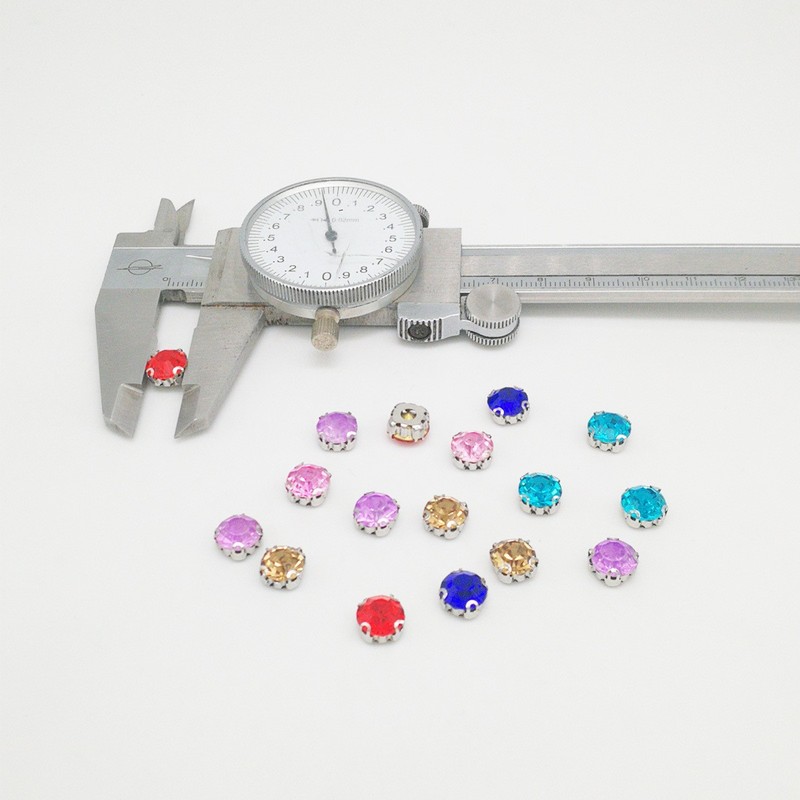 工場直販混合色 6mm8mm D タイプ爪 4 耳ガラス爪ドリル DIY ビーズ手縫いジュエリーアクセサリーに適しています|undefined